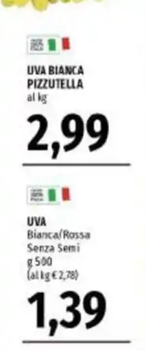Emi Supermercati Uva bianca pizzutella offerta
