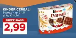 Alì Supermercati Kinder Cereali offerta