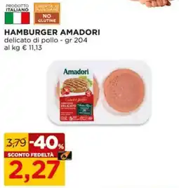 Alì Supermercati Hamburger Amadori delicato di pollo offerta