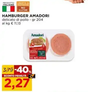 Hamburger Amadori delicato di pollo