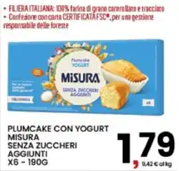 Interspar Plumcake con yogurt Misura senza zuccheri aggiunti offerta