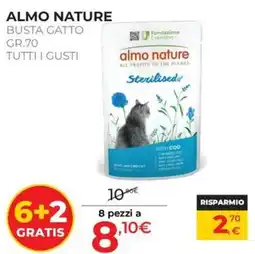 Arcaplanet Almo Nature busta gatto sterilised offerta