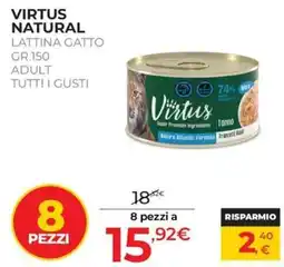Arcaplanet Virtus Natural Lattina Gatto offerta
