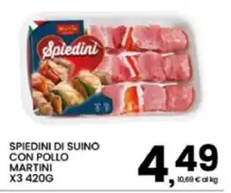 Interspar Spiedini di suino con pollo Martini offerta