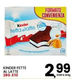 Interspar Kinder fette al latte offerta