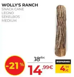 Arcaplanet Wolly's Ranch Snack Cane Legno offerta