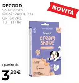 Arcaplanet Record cream shake offerta