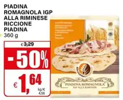 Il Gigante Piadina Romagnola IGP alla Riminese Riccione offerta
