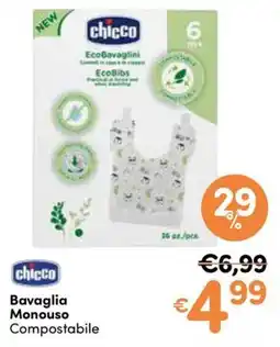 B di Bimbi Chicco Bavaglia Monouso Compostabile offerta