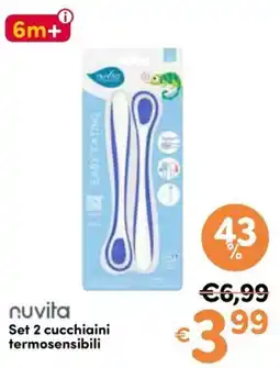 B di Bimbi nuvita Set 2 cucchiaini termosensibili offerta