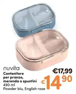 B di Bimbi nuvita Contenitore per pranzo, merenda o spuntini offerta