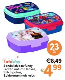 B di Bimbi TataWay Sandwich box funny offerta