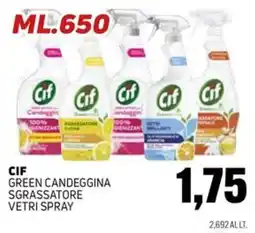 Emporio Amato Cif Green Candeggina Sgrassatore Vetri Spray offerta