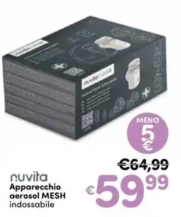 B di Bimbi nuvita Apparecchio aerosol MESH indossabile offerta
