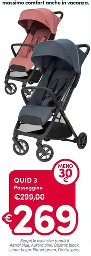 B di Bimbi Quid 3 Passeggino offerta