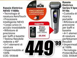 MediaWorld Rasoio Elettrico NEVO 11000c offerta