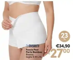 B di Bimbi Fascia Post Parto Bamboo Bianco offerta