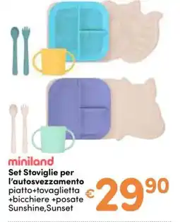 B di Bimbi Set Stoviglie per l'autosvezzamento miniland offerta