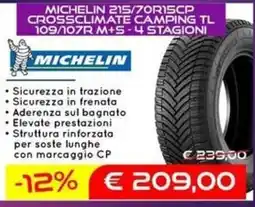 Camping Sport Magenta Michelin 215/70R15CP Crossclimate Camping TL offerta
