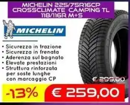 Camping Sport Magenta Michelin 225/75R16CP CrossClimate Camping TL offerta