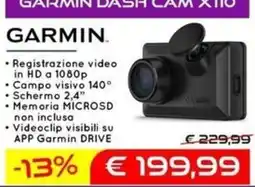 Camping Sport Magenta Garmin Dash Cam X110 offerta