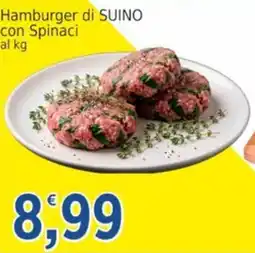 Market Ingross Hamburger di SUINO con Spinaci offerta
