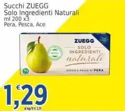 Market Ingross Succhi ZUEGG Solo Ingredienti Naturali offerta