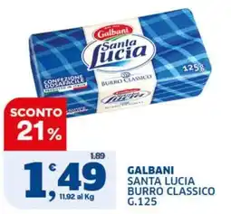 Il Punto Sigma Galbani Santa Lucia burro classico offerta