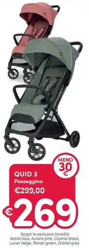 Ideal Bimbo Quid 3 Passeggino offerta
