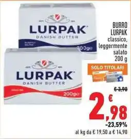 Conad City Burro Lurpak classico offerta