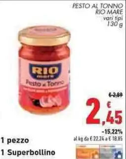 Conad City Pesto al Tonno Rio Mare offerta