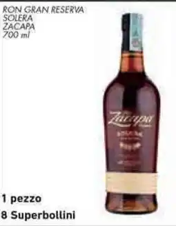 Conad City Ron Gran Reserva Solera Zacapa offerta