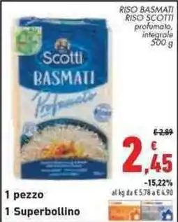 Conad City Riso basmati profumato integrale Scotti offerta