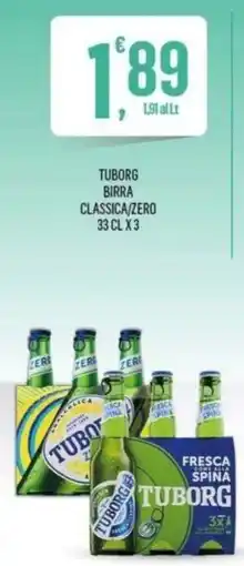 Vibian Tuborg birra classica/zero offerta