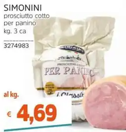Stop&Shop Prosciutto cotto per panino Simonini offerta