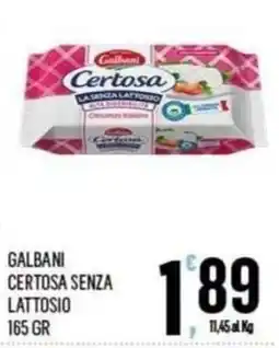 Vibian Galbani Certosa senza lattosio offerta