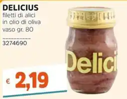 Stop&Shop Delicius filetti di alici in olio di oliva offerta