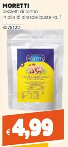 Stop&Shop Moretti pezzetti di tonno in olio di girasole offerta