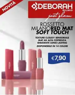 Sirene Blu Deborah Milano Rossetto Milano Red Mat Soft Touch offerta