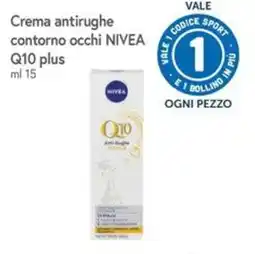 Famila Crema antirughe contorno occhi NIVEA Q10 plus offerta