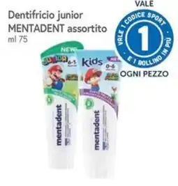 Famila Dentifricio junior MENTADENT assortito offerta