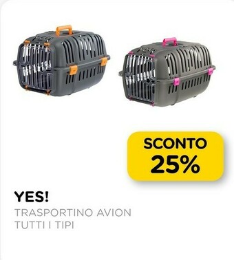 Arcaplanet Yes trasportino avion offerta