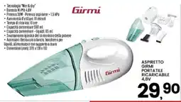 Interspar Aspiretto Girmi portatile ricaricabile offerta