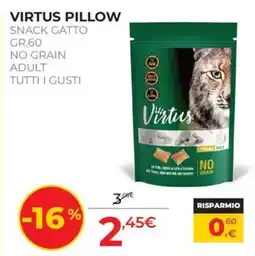 Arcaplanet Virtus Pillow Snack Gatto offerta