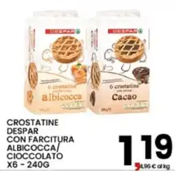 Interspar Crostatine Despar con farcitura albicocca/cioccolato offerta