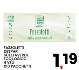 Interspar Fazzoletti Despar Scelta Verde Ecológico offerta