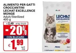 Il Gigante Alimento per gatti croccantini Lechat Excellence Monge offerta