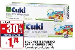 Il Gigante Sacchetti ermetici apri & chiudi Cuki offerta