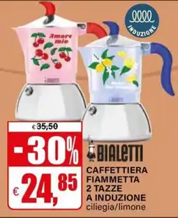 Il Gigante Bialetti caffettiera fiammetta 2 tazze offerta