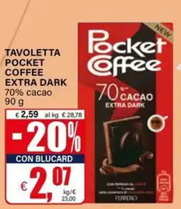 Il Gigante Tavoletta pocket coffee extra dark offerta